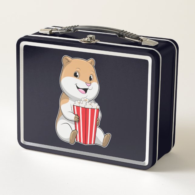 Lunch Box Hamster au cône de Popcorn (Devant)
