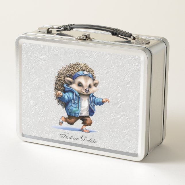 Lunch Box Happy Hedgehog boîte de déjeuner en métal (Devant)