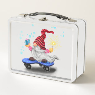 Lunch Box Happy Skater Gnome avec des cadeaux et Sparkler - 