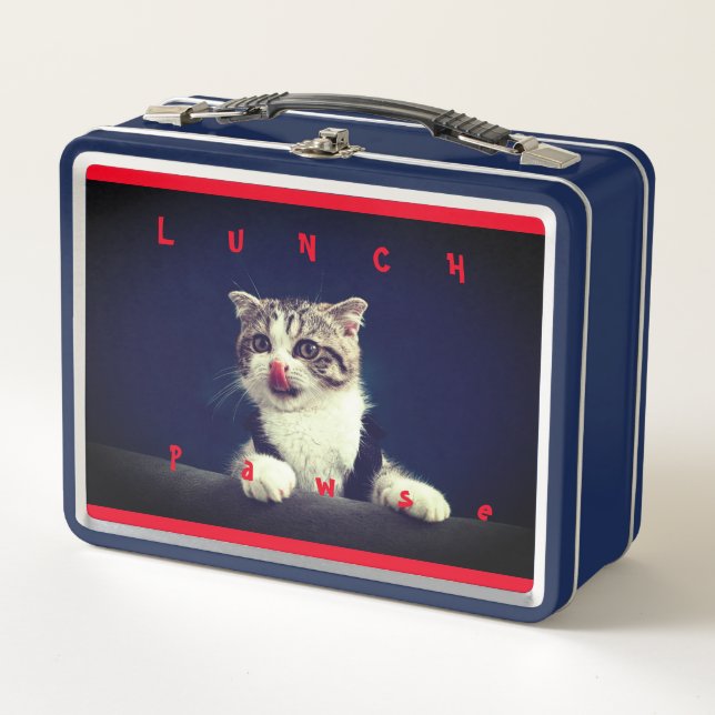 Lunch Box Heure de pause déjeuner - rouge (Devant)