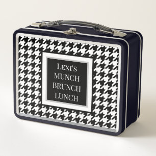 Lunch Box Houndstooth noir blanc