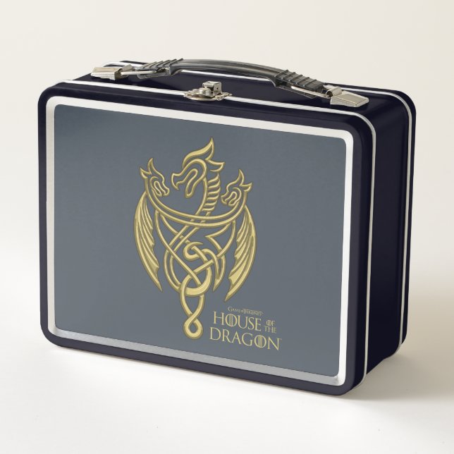 Lunch Box HOUSE of the Dragon | Golden Filigree Dragon Crest (Devant)