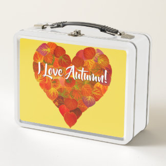 Lunch Box I Love Automne!—Rouge Aspen Leaf Heart 1