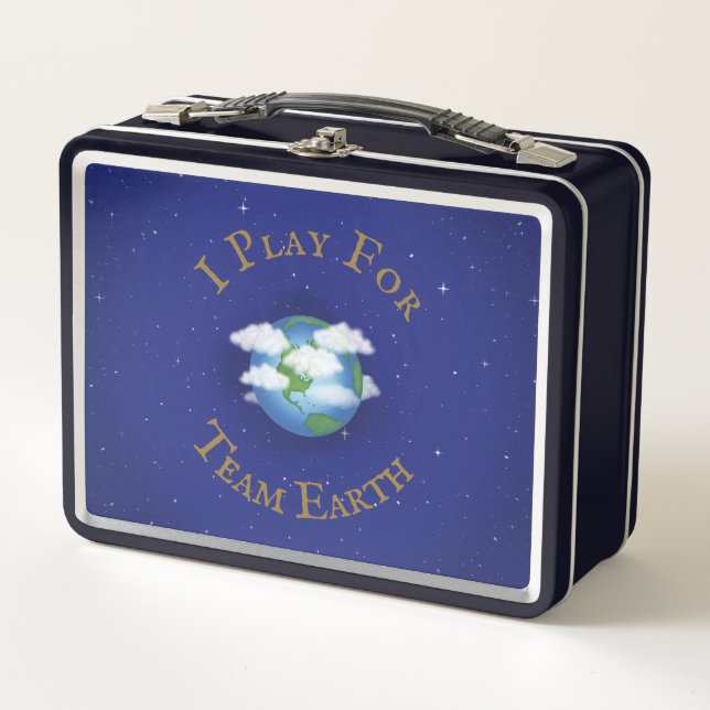 Lunch Box "I Play For Team Earth" Message d'unité (Devant)