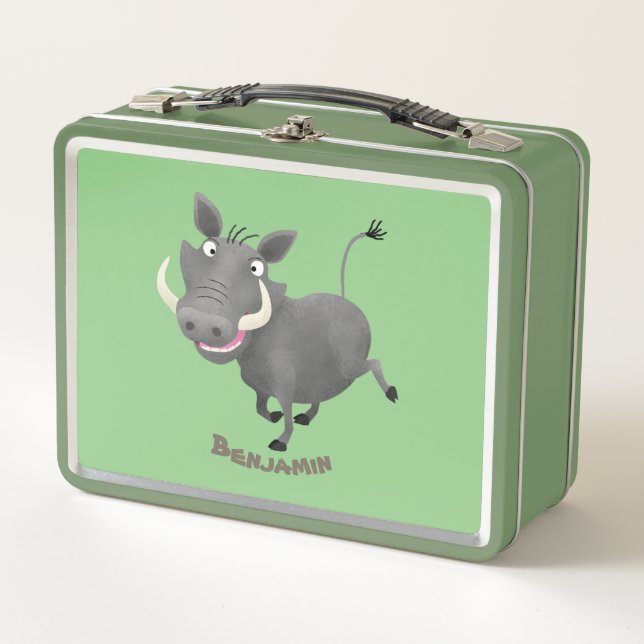 Lunch Box Illustration amusante d'un cochon de phacochère af (Devant)