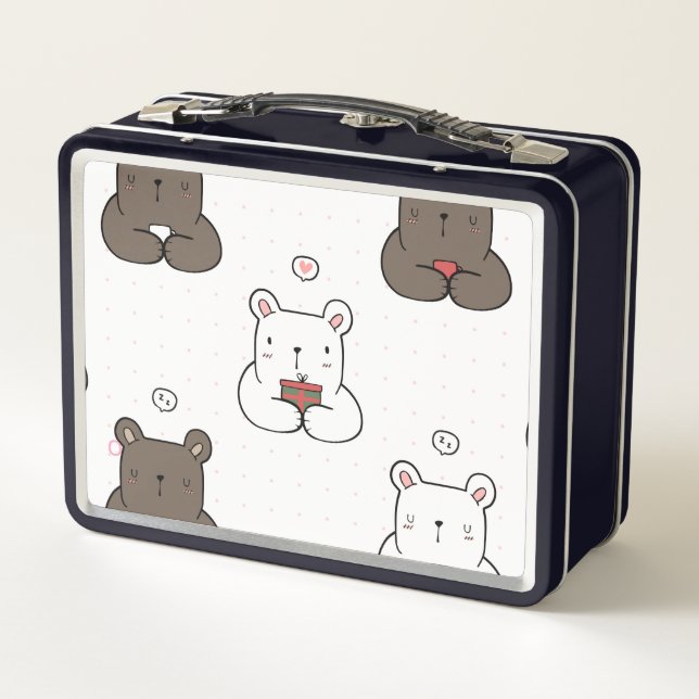 Lunch Box Illustration d'animal (Dos)