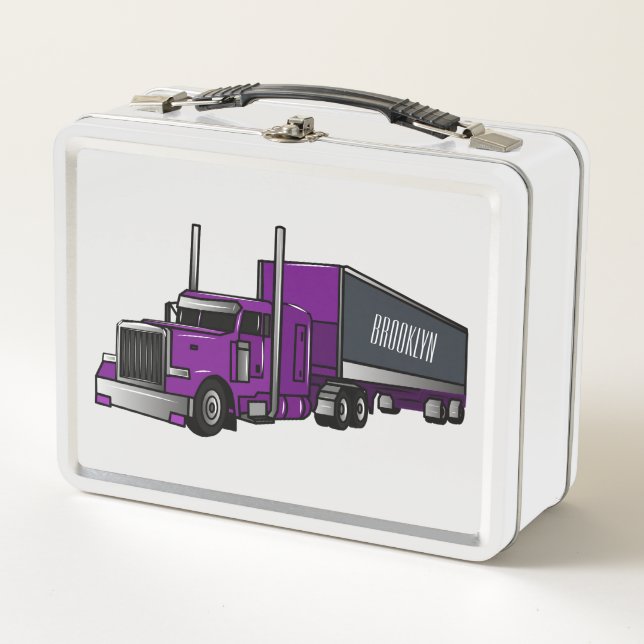 Lunch Box Illustration de camion semi-remorque (Devant)