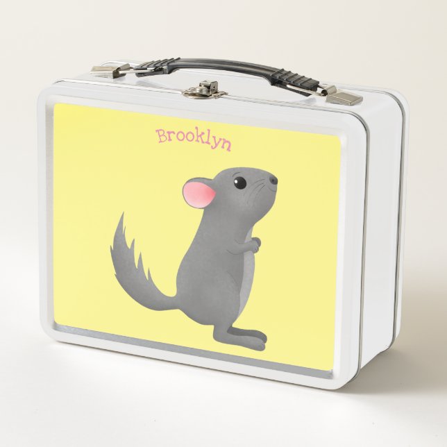 Lunch Box Illustration de chinchilla gris mignon (Devant)
