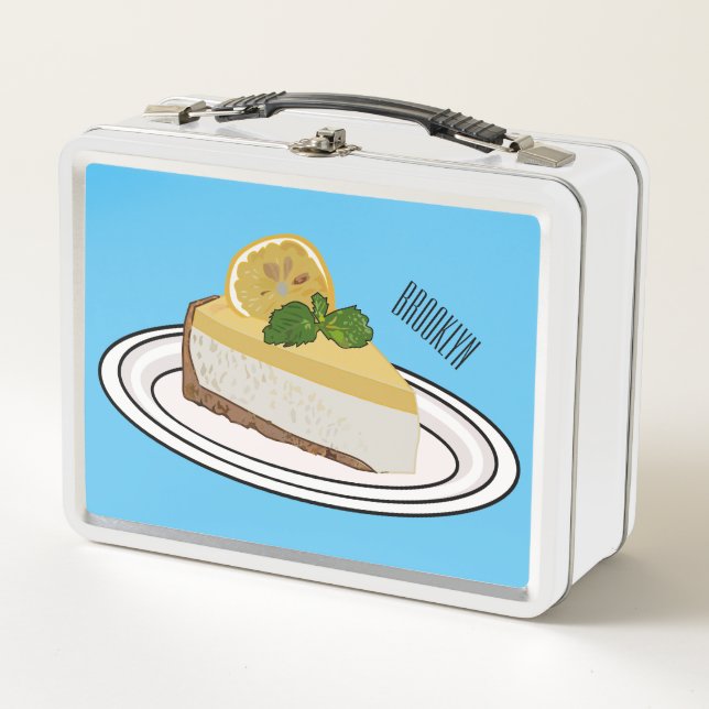 Lunch Box Illustration de citron cheesecake (Devant)