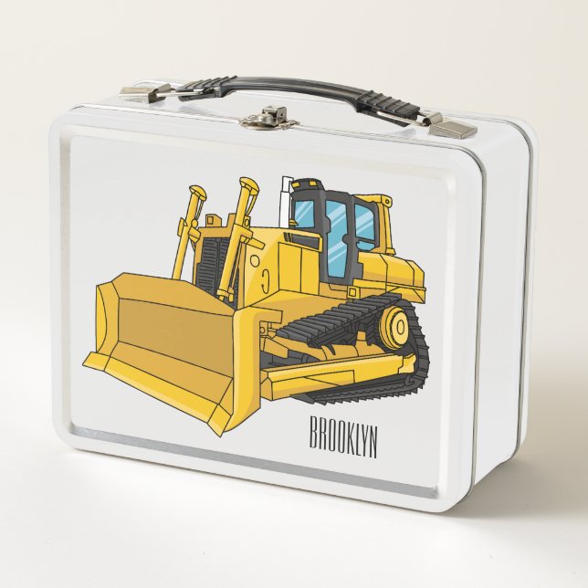 Lunch Box Illustration de dessin animé Bulldozer (Devant)