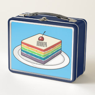 Lunch Box Illustration de gâteau arc-en-ciel