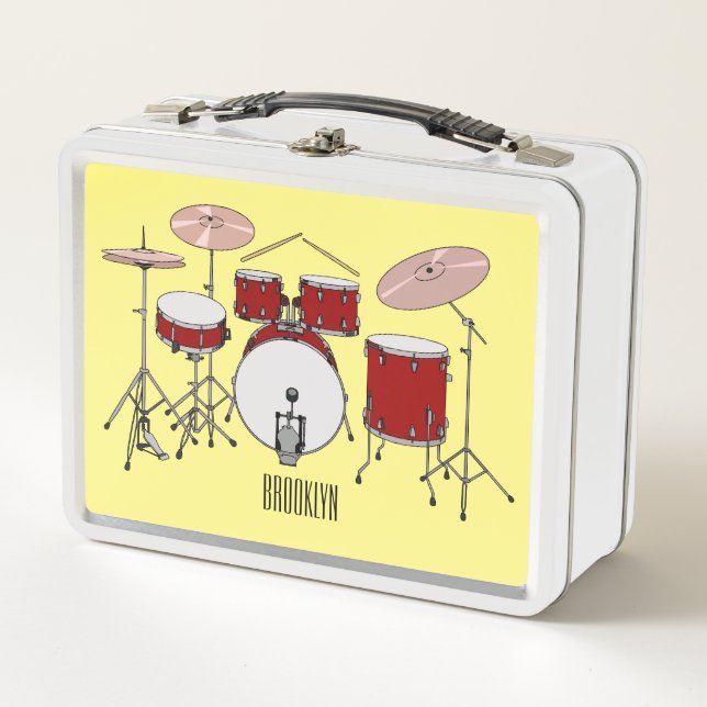 Lunch Box Illustration de kit de batterie (Devant)