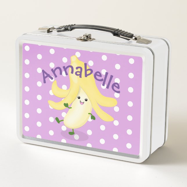 Lunch Box Illustration de la banane de Cute kawaii (Devant)