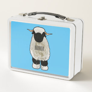 Lunch Box Illustration de la caricature de mouton Valais Bla