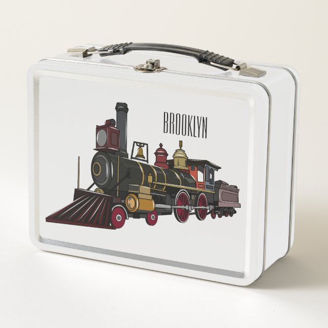 Lunch Box Illustration de la locomotive à vapeur (Devant)