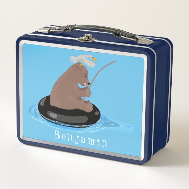 Lunch Box Illustration de la pêche de l'ourson mou (Devant)