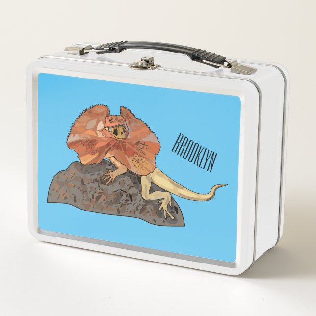 Lunch Box Illustration de lézard à col frisé (Devant)