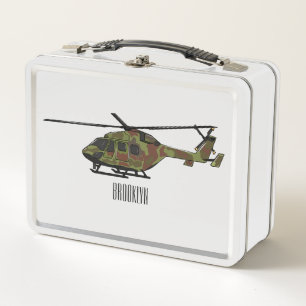 Lunch Box Illustration de l'hélicoptère de l'armée