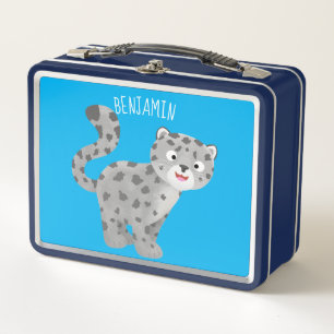 Lunch Box Illustration de mignon léopard des neiges