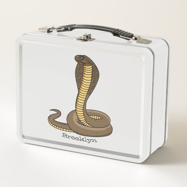 Lunch Box Illustration de serpent à cobra Brown (Devant)