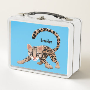 Lunch Box Illustration d'ocelot mignon