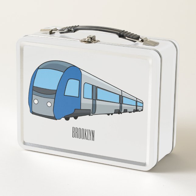 Lunch Box Illustration d'un train électrique (Devant)