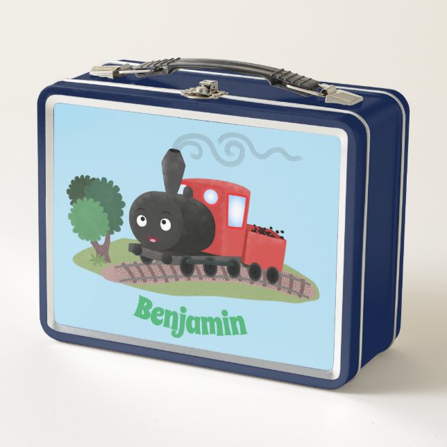 Lunch Box Illustration d'une locomotive à vapeur mûre (Devant)