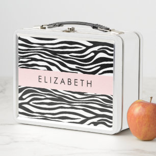 Lunch Box Impression Zèbre, Grilles, Noir Et Blanc, Votre No