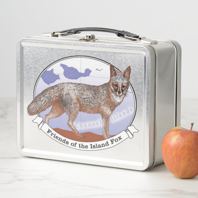 Lunch Box Island Fox Logo Boîte à lunch en métal (En situation)