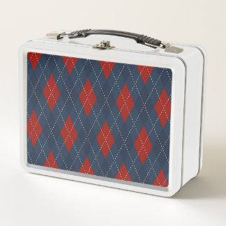 Lunch Box Jacquard Royal Bleu Motif de Noël