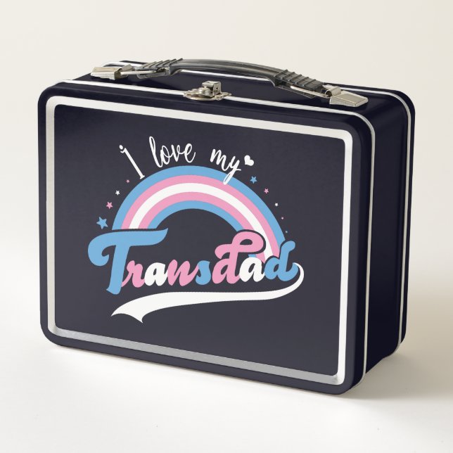 Lunch Box J'Aime Ma Transdad | LGBTQ | Transgenre (Devant)
