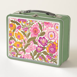 Lunch Box Jardin d'été lumineux dessiné à la main