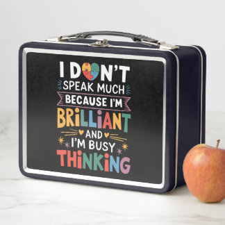 Lunch Box Je ne parle pas beaucoup d'autisme brillant autist