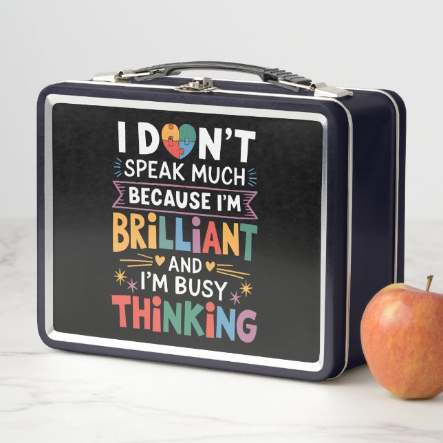 Lunch Box Je ne parle pas beaucoup d'Autisme brillant Autist (En situation)
