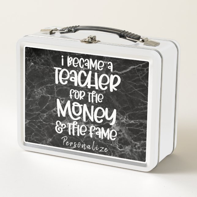 Lunch Box Je suis devenu enseignant amusant Humour Citation  (Devant)