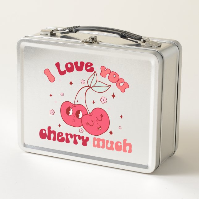 Lunch Box Je T'Aime Beaucoup Cherry | Cute & Punny Cherry (Devant)