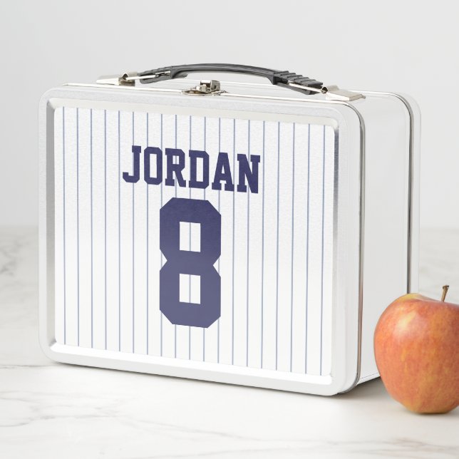 Lunch Box Jersey de baseball avec nom et numéro personnalisé (En situation)