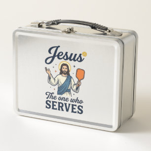 Lunch Box Jesus Pickleball Celui Qui Sert Chemise