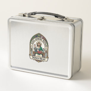 Lunch Box Jésus Réparation de Couture Cœur Réparé Jésus Répa