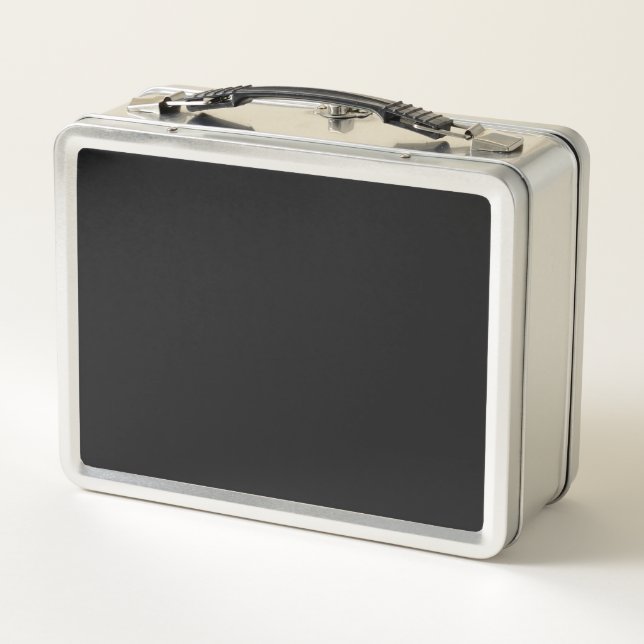 Lunch Box Jet noir couleur solide (Dos)