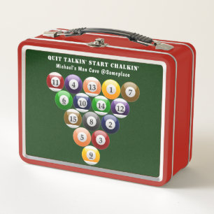 Lunch Box Jeu de piscine des boules de billard de support de