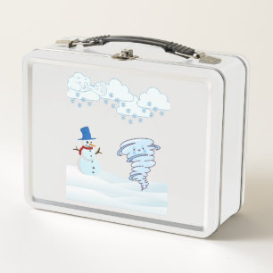 Lunch Box Joli bonhomme de neige et vent d'hiver