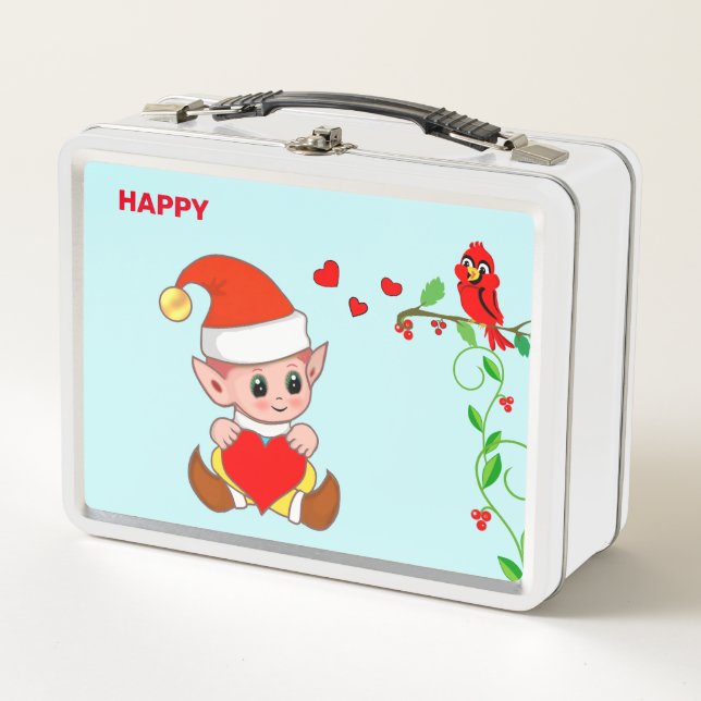 Lunch Box Joli Elfe Magique & Petit Oiseau (Devant)