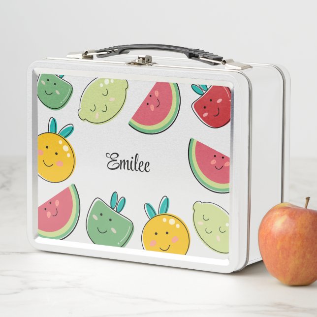 Lunch Box Joli Motif de fruits d'été (En situation)