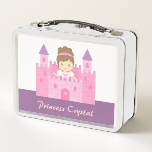 Lunch Box Jolie Fille Princesse dans un Château Rose Personn
