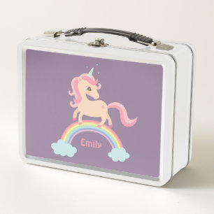 Lunch Box Jolie licorne sur Rainbow Girls Personnalisé
