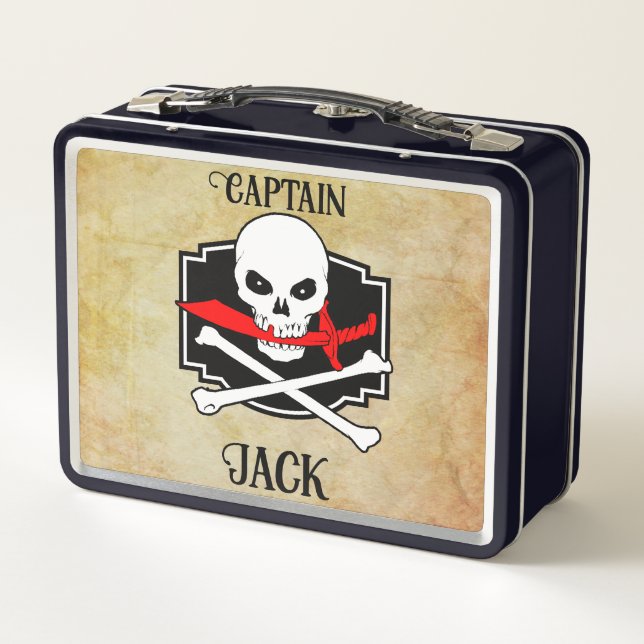 Lunch Box Jolly roger personnalisé (Cutlass) (Dos)