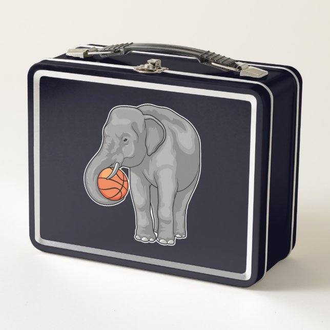 Lunch Box Joueur de basket-ball éléphant (Devant)