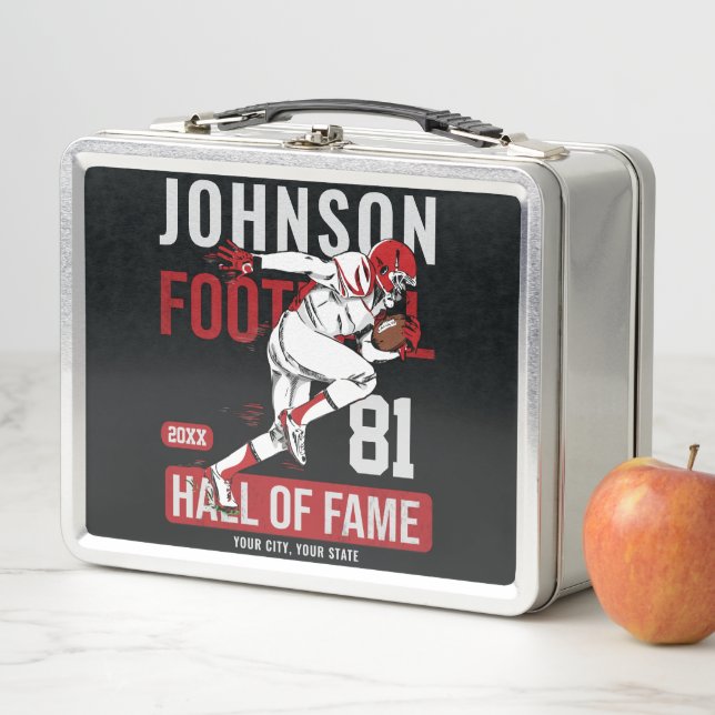 Lunch Box JOUEUR DE Football Personnalisé Équipe NUMBER Spor (En situation)