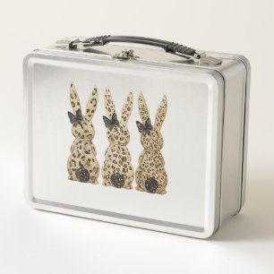 Lunch Box Jour de Pâques chrétien drôle arc de lapin mignon 